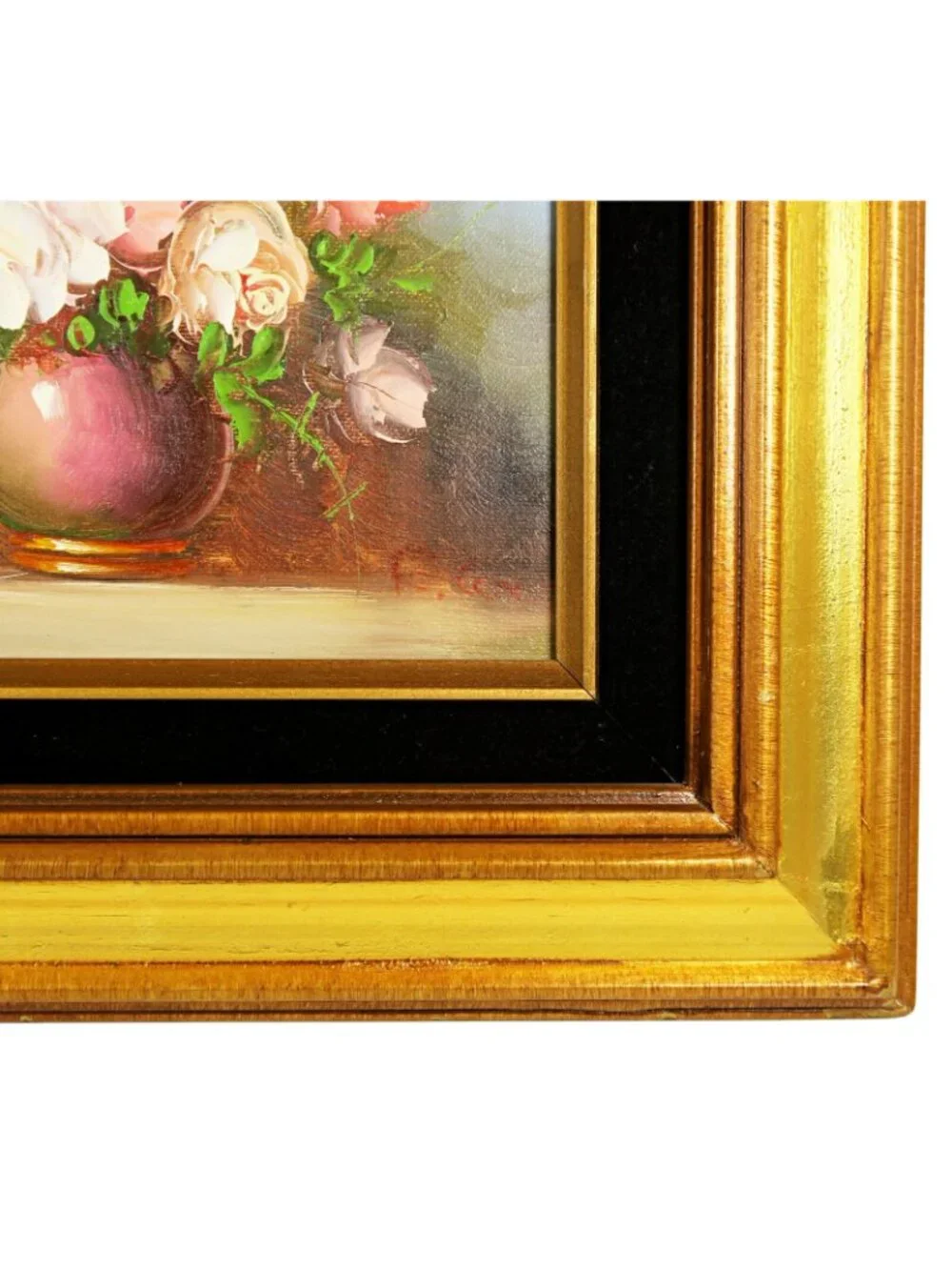 Robert Cox Signed 14x15" Oil Painting Pink Rose & Snapdragons Still Life - Picture 2 of 10